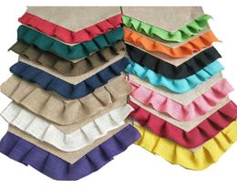 Colourful Ruffle Burlap Garden Flags 3146cm DIY Jute Liene Yard Flag House Decoration Hanging Flag Epacket9694725