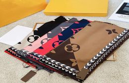 Top Designer Women039s Silk scarf Fashion Elegant Brand Alphabet Print Square Scarfs 4 Colours Beautiful women039s bib 9090C7435965