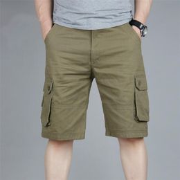 Men's Shorts Summer Multi-pocket Casual Shorts Men's Thin Pants Military Cargo Shorts Tactical Shorts Men Cotton Loose Work Casual Short Pant 230419