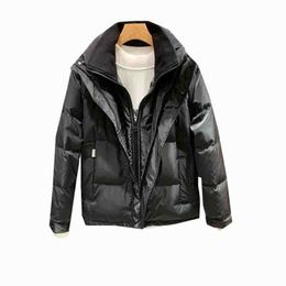 Designer de luxe Chaopai Classic Patch Travail Coton 2022 Hiver Hommes Beau Faux Deux pièces Couleur chaude et lumineuse Veste polyvalente