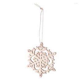 Christmas Decorations Pcs Wood Snowflake Embellishments Rustic For Home Xmas Tree Hanging Ornament Navidad DecorChristmas