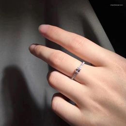 Cluster Rings 925 Sterling Silver 1 Diamond Ring For Women Wedding Bands Origin Jewelry Anillos De Bizuteria Gemstone Box