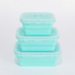 Dinnerware Sets Useful Containers Silicone Sealed Lunch Boxes Portable Cold Preservation Bento Refrigerator