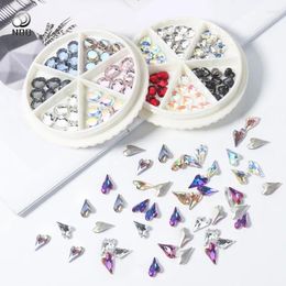 Nail Art Decorations 1Box Packing Crytsals Kinds Of Colour Rhinestone V-bottom Multi-size Crystals 3D Decoration Strass Gem