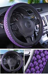Steering Wheel Covers Universal Guard Woven Car Cover Breathable Non-slip Protective Auto Parts