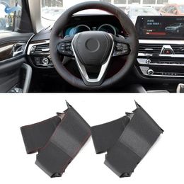 Steering Wheel Covers For G20 G21 G30 G31 G32 G11 G12 X3 G01 X4 G02 X5 G05 X7 G07 Z4 G29 2023 Hand-stitched Car Cover Leather Trim