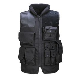 Men's Vests Tactical Military Fan Outdoor Clothes Combat Vest Training Uniform Imitation Body Armour Real Cs Stab Proof 230419