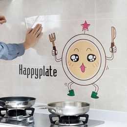 Wall Stickers Kitchen Oilproof Removable Art Decor Home Decal Cartoon Transparent Oil-resistant Sticker Po Mural
