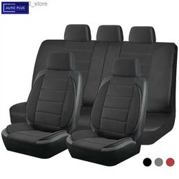 Car Seat Covers AUTO PLUS Universal Car Seat Covers Side Stereo Modelling Leather Fluff Car Seat Covers Fit For Most Car Accessories Interior Q231120