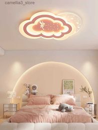 Ceiling Lights Modern Children's Cloud LED Ceiling Lamp Is Used For Dining Room Bedroom Foyer Pink Blue Dimmable Remote Control Home Decoration Q231120