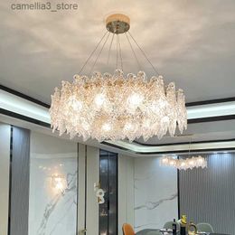 Ceiling Lights luxury Glass Crystal Lamp Chandelier For Living Room Decoration Dining Designer Bedroom Post-modern Simple Lamps Pendant Lights Q231120