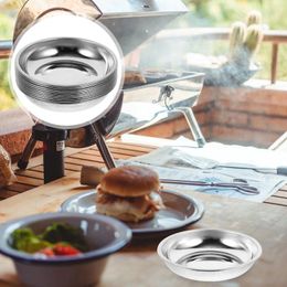 Plates Sauce Dishes Mustard Appetizer Stainless Steel Small Seasoning Cap Dessert Silver Serving Kitchen Tool