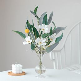 Vases Flower Vase For Home Decoration Decorative Planter Table Ornaments Floral Tabletop Glass