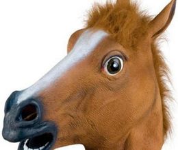 2017 new Creepy Horse Mask Head Halloween Costume Theater Prop Novelty Latex Rubber 4568812