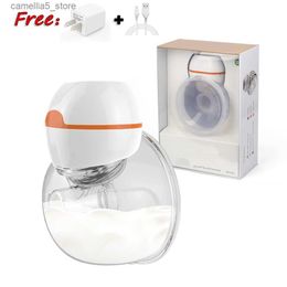 Breastpumps Wearable Electric Breast Pump Hand-Free Large Suction Breast Pump For Pregnant Women Hidden Style Portable Milk Extractor Auto Q231120