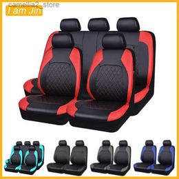 Car Seat Covers Universal Car PU Leather Seat Cover Pad Comfortable Seat Covers Protection Auto Chair Protector Four Season Interior Accessories Q231120