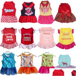 Dog Apparel Dog Dresses For Small Dogs Cute Girl Female Dress Mommy Puppy Shirt Skirt Doggie Pet Summer Clothes Apparel And Cats 12 Co Oteb7