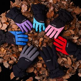 Waterproof gloves Warm winter gloves unisex Built-in waterproof jacket gloves Winter outdoor gloves Five-finger gloves