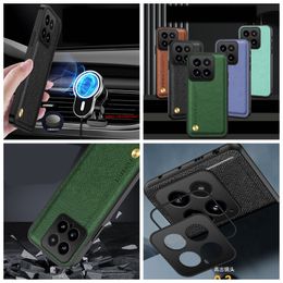Vertical PU Leather Magnet Support Car Bracket Cases For Samsung S24 Plus S23 FE A15 A05 A05S M34 M54 A14 A54 A34 A24 Note 20 Hard PC TPU Shockproof Mobile Phone Back Cover