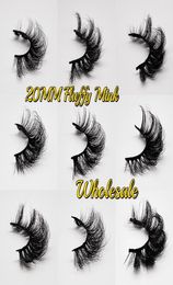 False Eyelashes Super Fluffy Whole Short Wispy Mink Bulk Makeup Lashes 3D Strip Dramatic Reusable EyelashesFalse7575688