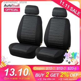 Car Seat Covers AUTOYOUTH Front Car Seat Covers Airbag Compatible Universal Fit Most Car SUV Car Accessories Car Seat Cover for Toyota 3 color Q231120