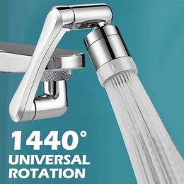 Other Faucets Showers Accs 1440° Universal Rotation Faucet Sprayer Head For Extension Aerator Bubbler Nozzle Kitchen Tap Washbasin Robot Arm 230419