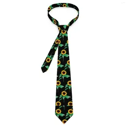 Bow Ties Art Sunflower Tie Nature Floral Print Printed Neck Retro Casual Collar For Adult Daily Wear Party Necktie Accessories