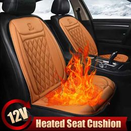 Car Seat Covers 12V 24V Heater 30s Fast Heated Cover Cloth/Flannel Heating Mat Universal Winter Electric Q231118