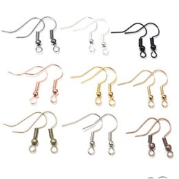 Clasps & Hooks 100Pcs/Lot 20X17Mm Diy Earring Findings Earrings Clasps Hooks Fittings Jewellery Making Accessories Iron Hook E Dhgarden Othvr