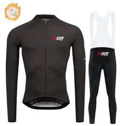 Cycling Jersey Sets NSR RAUDAX Team Men's Racing Cycling Suits Winter Warm Fleece Jersey Set Triathlon Mountian Long Sleeves Cycling Clothing 231120