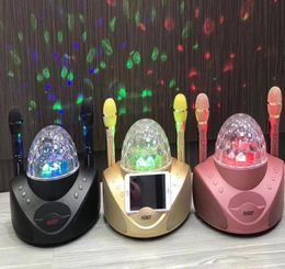 Karaoke Speaker SD308 Portable K Stage Lights Family KTV Wireless Microphone Mobile Bluetooth Speaker1410954