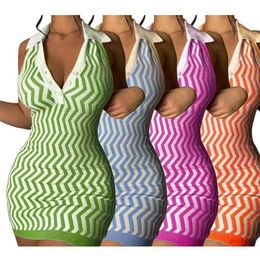 Womens Sexy Pattern Sling Exposed Backpack Arm Dress Sweater