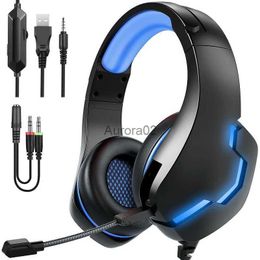 Cell Phone Earphones J10 headphones wired wire-controlled luminous gaming headset PS4 computer mobile phone gamer earphones audiophile headphones YQ231120