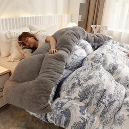 Blankets Lamb Fleece Super Warm Quilt Winter Thickening Coral Blanket Bed Single Double Dormitory Student Flannel