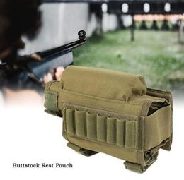 Adjustable Tactical Butt Stock Rifle Cheek Rest Pouch Bullet Holder Nylon Riser Pad Ammo Cartridges Bag For Army Hunting Molle Bul2458626