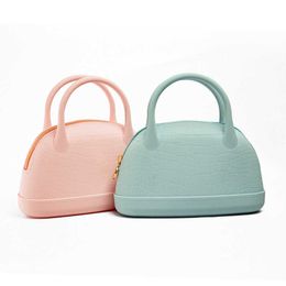 2023 New Silicone Makeup Bag Medium Women's Portable Storage Bag Washable Handbag Business Travel Bag 230420