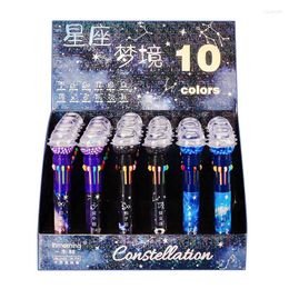 Pcs/lot Constellation 10 Colors Oil Ballpoint Pen Cute Press 0.5MM Ball Pens Office School Writing Supplies