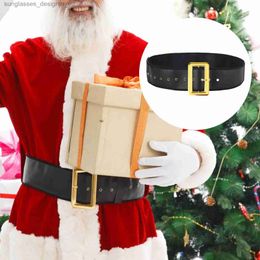 Belts Santa Claus Belt Wide Waist Belt for Stage Performance Halloween Fancy Dress Xmas Men's Christmas Belt Costume AccessoriesL231120