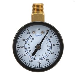 Pressure Gauge Stainless Steel 1/4NPT Easy To Read Clear Dial 0-200psi Oil 50mm For Swimming Pool Pump
