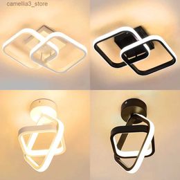 Ceiling Lights Led Ceiling Lights Modern Indoor Aisle Lamp Round/Quadrate Living Room Bedroom Hallway Balcony Surface Mounted Lighting Fixtures Q231120