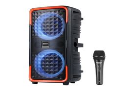 Portable Speakers Shinco Dual 65inch Wireless Portable Speakers With Light HighPower Indoor And Outdoor DJ Stereo Speakers 2211056158816