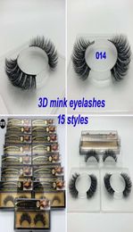100 3D Mink Makeup Cross False Eyelashes Eye Lashes Extension Handmade nature eyelashes 15 styles for choose also have magnetic e3619170