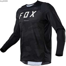 90zr Mens t Shirt 2023 New Style Motorcycle Jersey Quick Dry Mountain Bike Long Sleeve Downhill Fox Teleyi Jersey Mtb Jersey Camo Breathable