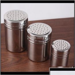 Herb Spice Tools Kitchen Dining Bar Home Garden Drop Delivery 2021 Stainless Steel Sugar Salt Pepper Shaker Jar Cook Connt Seasoning Dhgkz