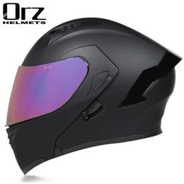 Motorcycle Helmets Motorcycle helmet full face racing motorbike helmet with Double sun visor Women man flip up moto helmets DOT capacete de motoL240105