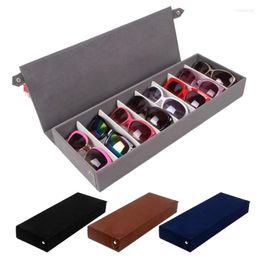 Jewelry Pouches 8 Slot Glasses Storage Box Multifunction Organization Container Supplies For Sunglasses Display Rack