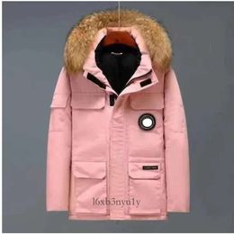 Down Designer Canadian Men's Parkas Jackets Winter Work Clothes Jacket Outdoor Thickened Fashion Warm Keeping Couple Live Broadcast 9819