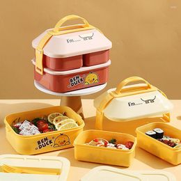 Dinnerware Sets Bento Box Cute Lunch Boxes For Kids Container Eco Friendly Portable Microwave Safe Meal Prep