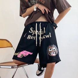 Women's Short Oversize Sport Cycling Cartoon Black Streetwear Drawstring High Waist Summer Harajuku Y2k Korean Aesthetic Clothing 230419