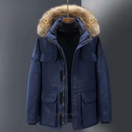 Designer Canadian Men Down Parkas Jackets Winter Work Clothes Jacket Outdoor Thickened Fashion Warm Keeping Couple Live Broadcast 7146
